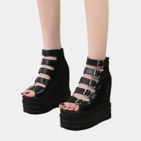 Joskaa 2024 New Chunky Sandals Buckle Straps