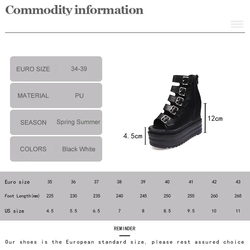 Joskaa 2024 New Chunky Sandals Buckle Straps