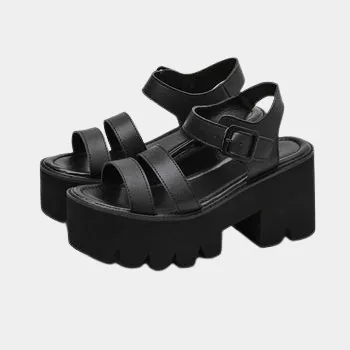 Joskaa 2024 New Open Toe Chunky Sandals For Womens