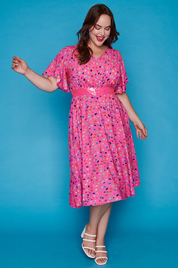 Karma Pink Confetti Dress