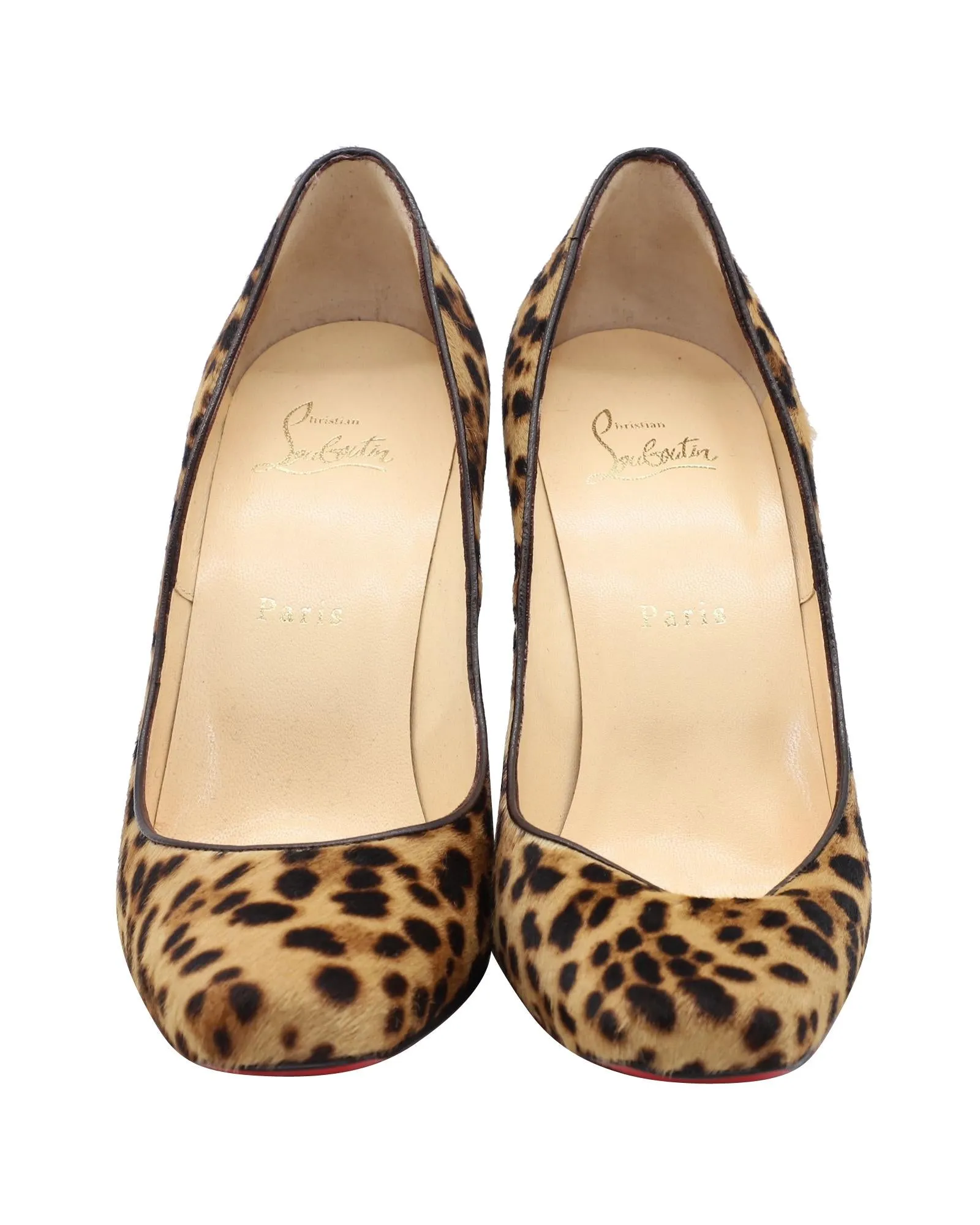 Leopard Print Pony Hair High Heel Pumps