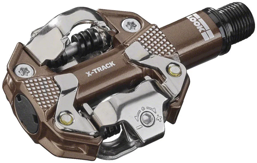 LOOK X-TRACK Pedals - Dual Sided Clipless Chromoly  9/16" Gravel Edition