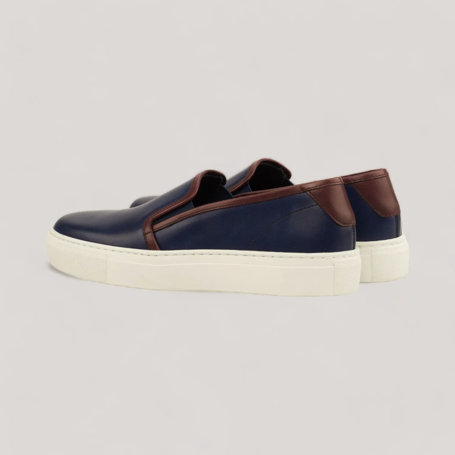 LUCE | Slip-On Sneakers - Navy & Burgundy | Women's