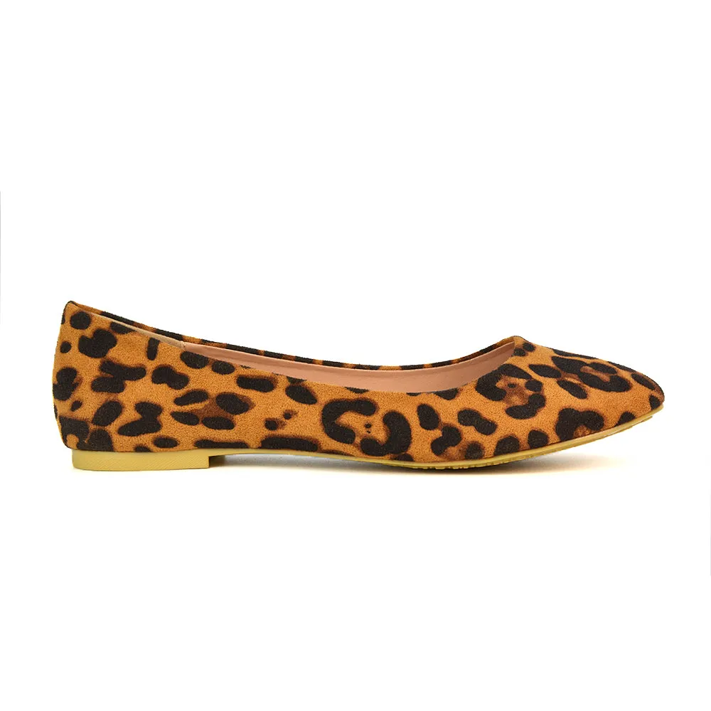 Maleficent Ballerina Pumps Slip On Flat Shoes in Leopard Pattern