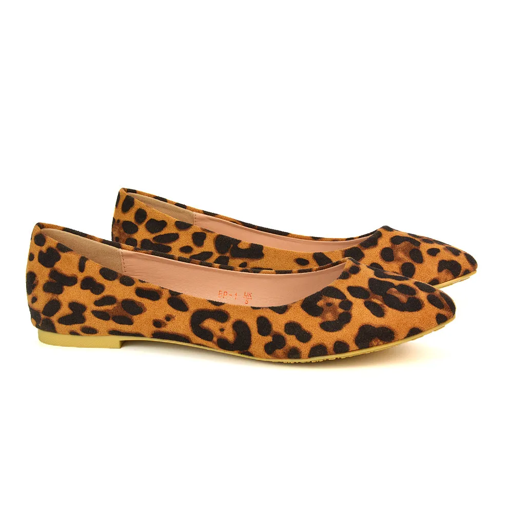 Maleficent Ballerina Pumps Slip On Flat Shoes in Leopard Pattern