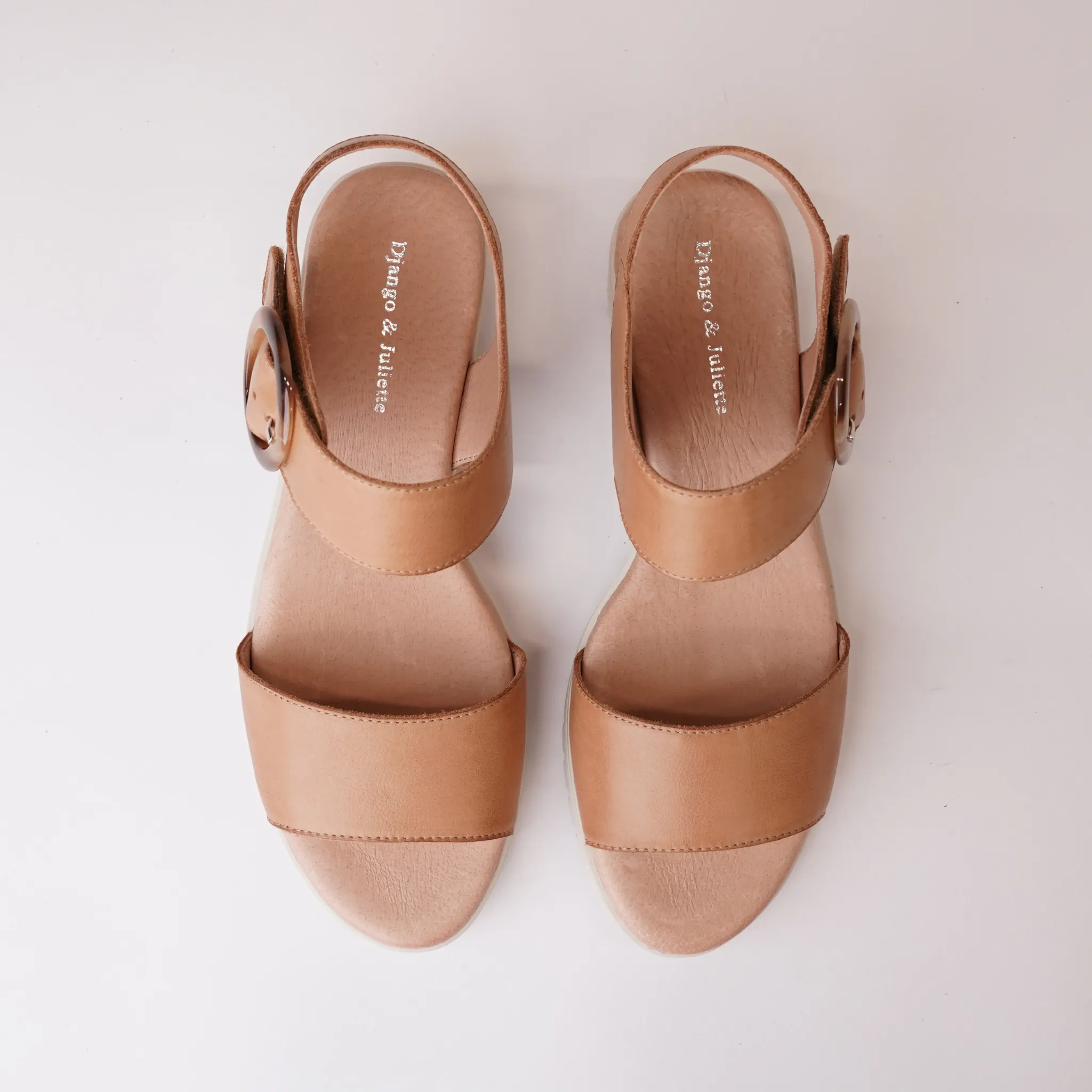 Manessay Tan/ Almond Leather Sandals