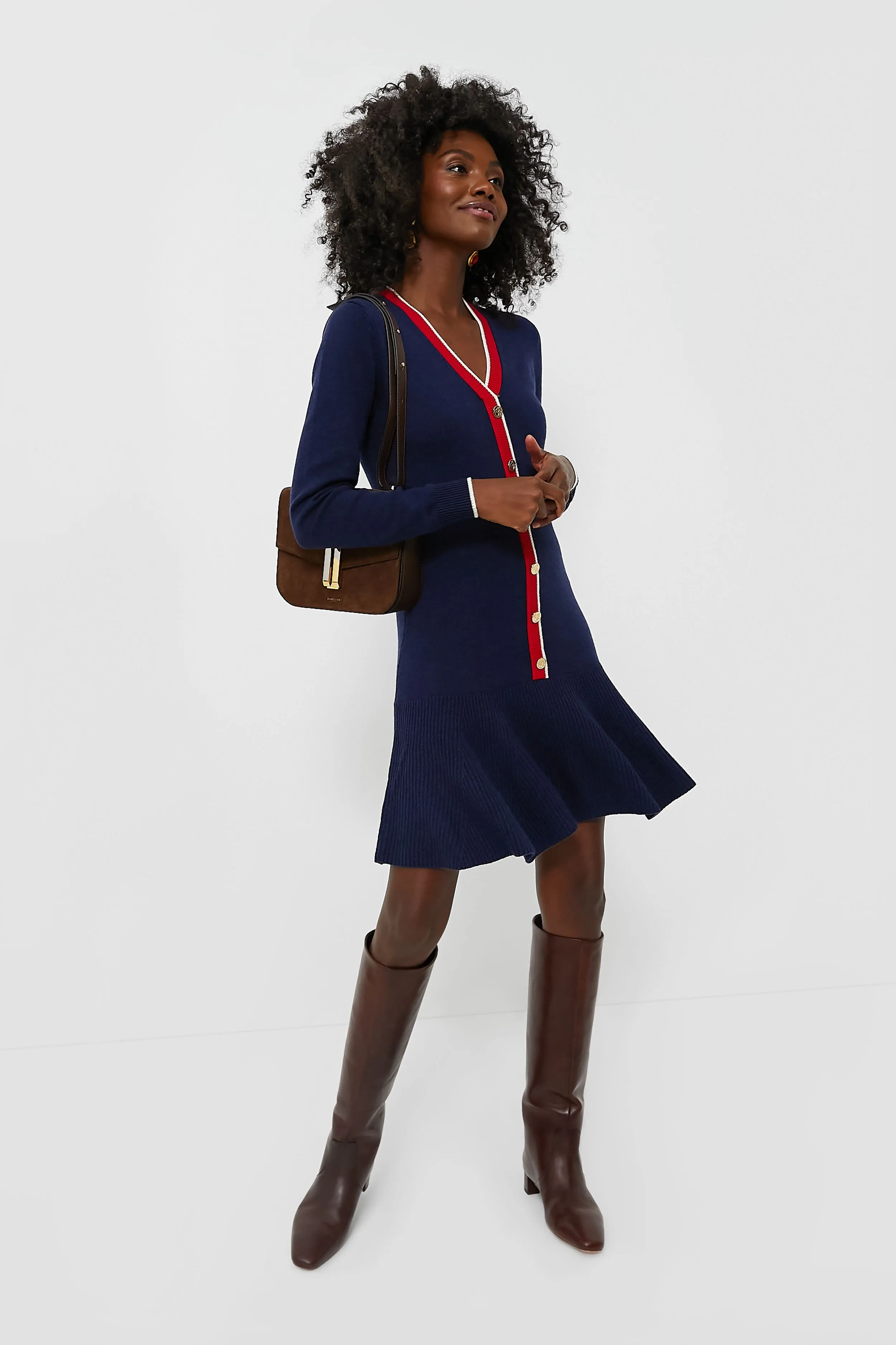 Nassau Navy Sweater Dress