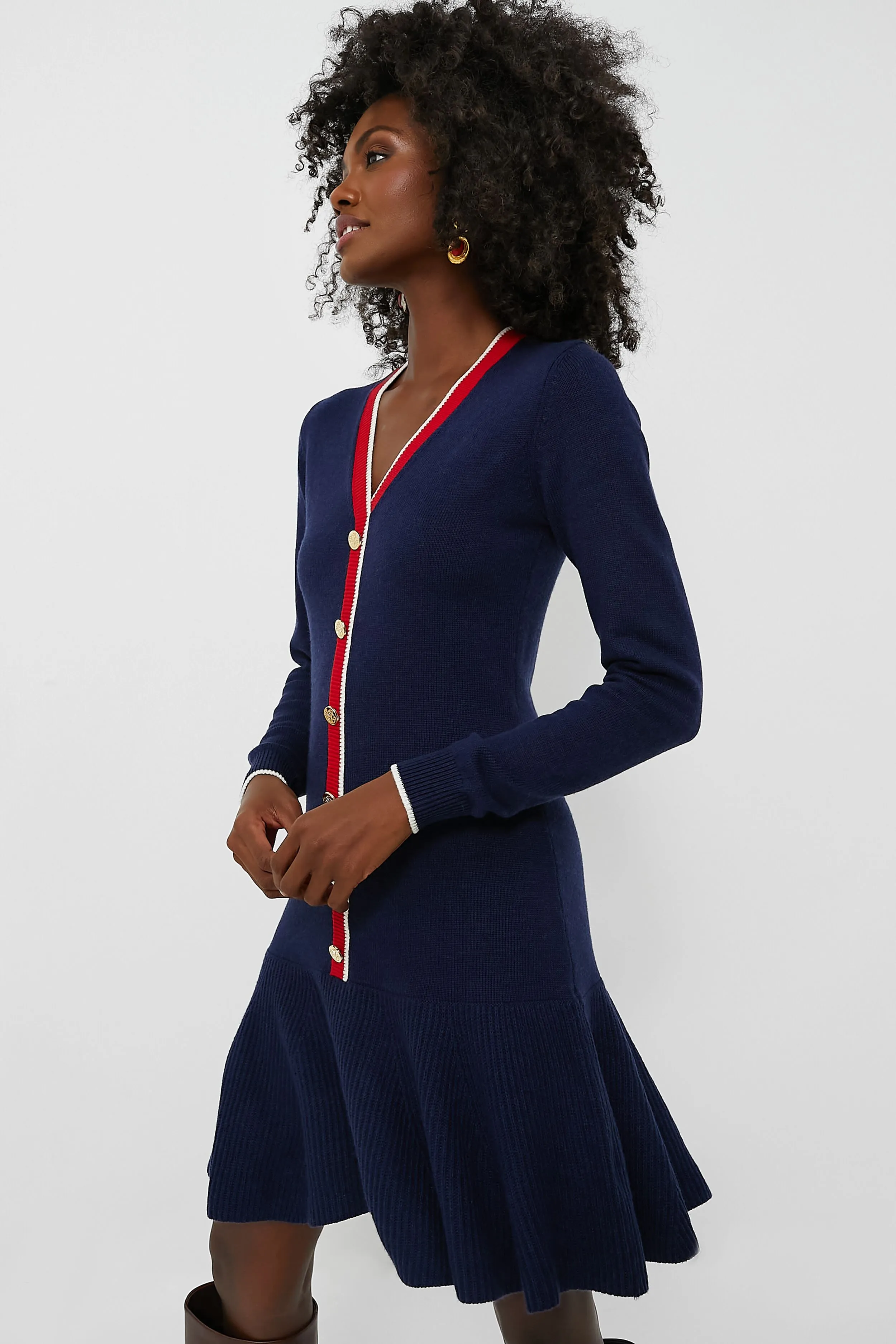 Nassau Navy Sweater Dress