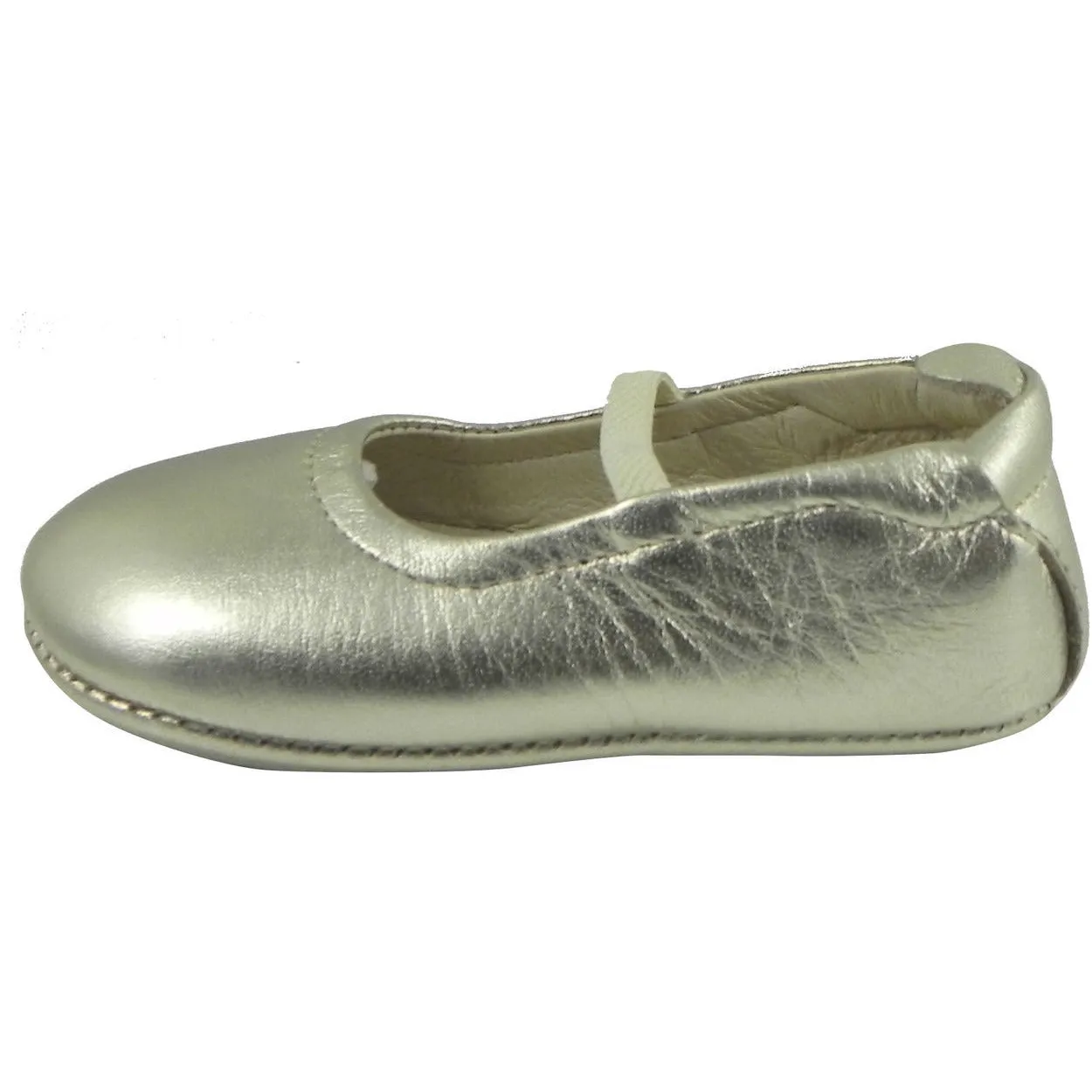 Old Soles Girl's 013 Gold Leather Luxury Ballet Flat