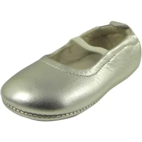 Old Soles Girl's 013 Gold Leather Luxury Ballet Flat