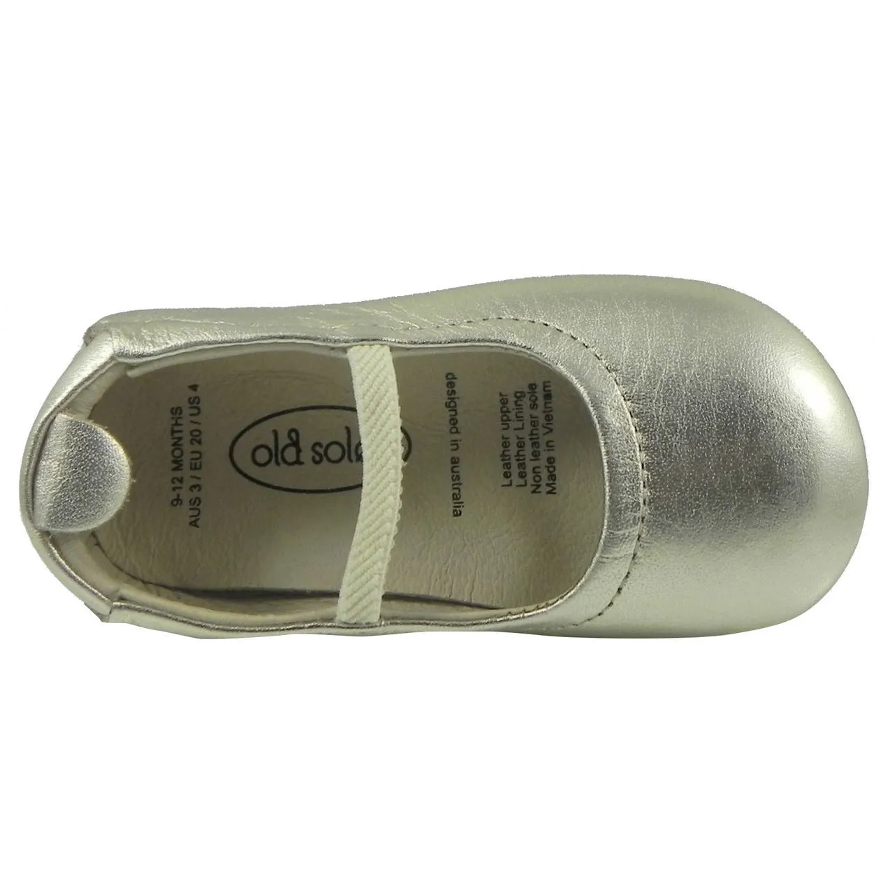 Old Soles Girl's 013 Gold Leather Luxury Ballet Flat