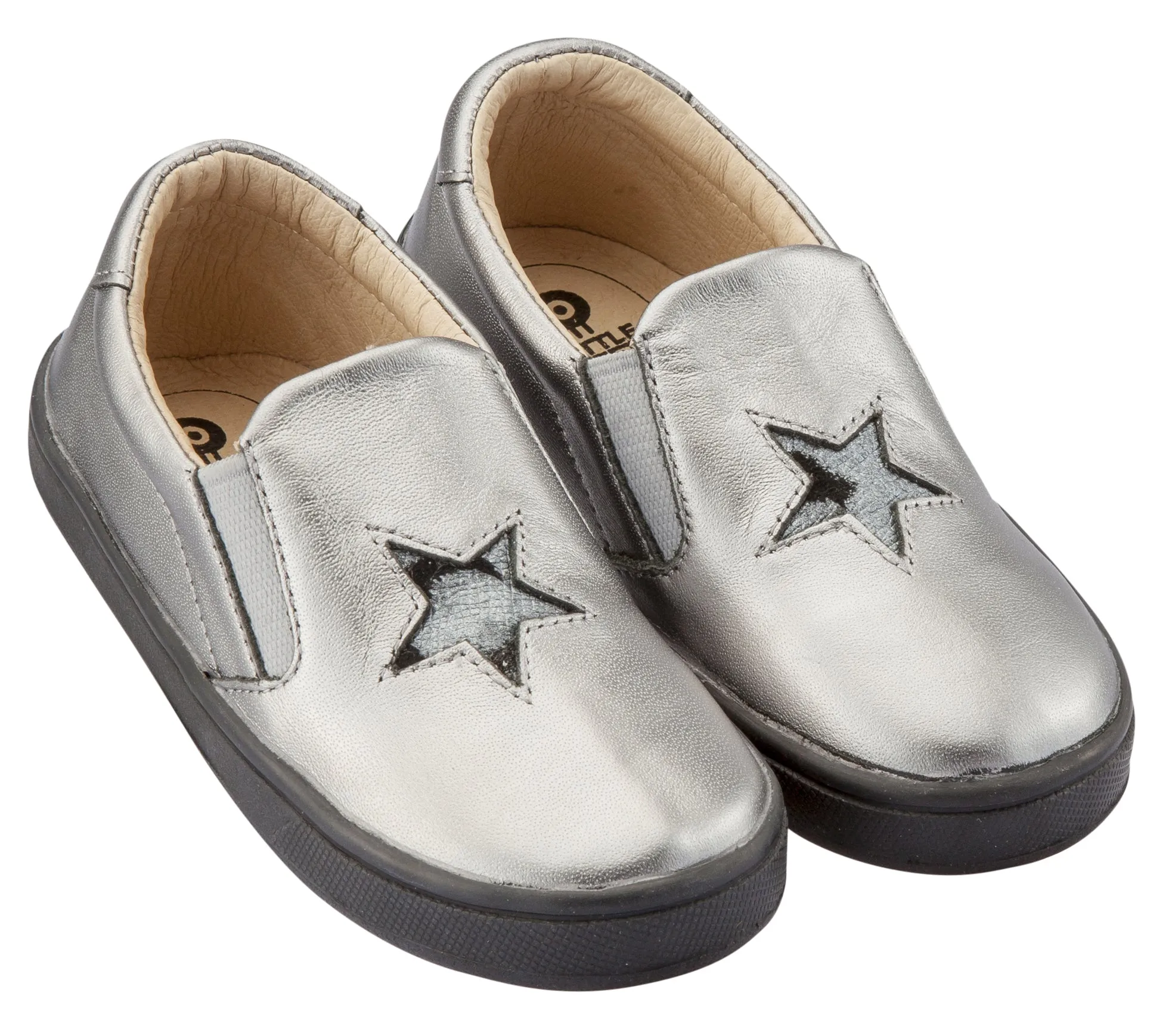 Old Soles Girl's and Boy's Starey Hoff  Slip-On Shoe, Rich Silver / Cat-Silver