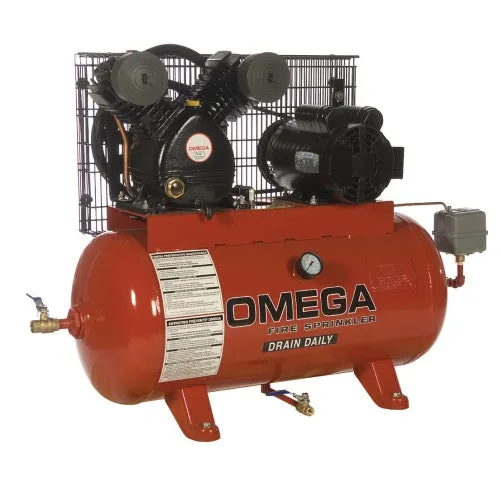 Omega Fire Sprinkler Compressors - Tank Mounted