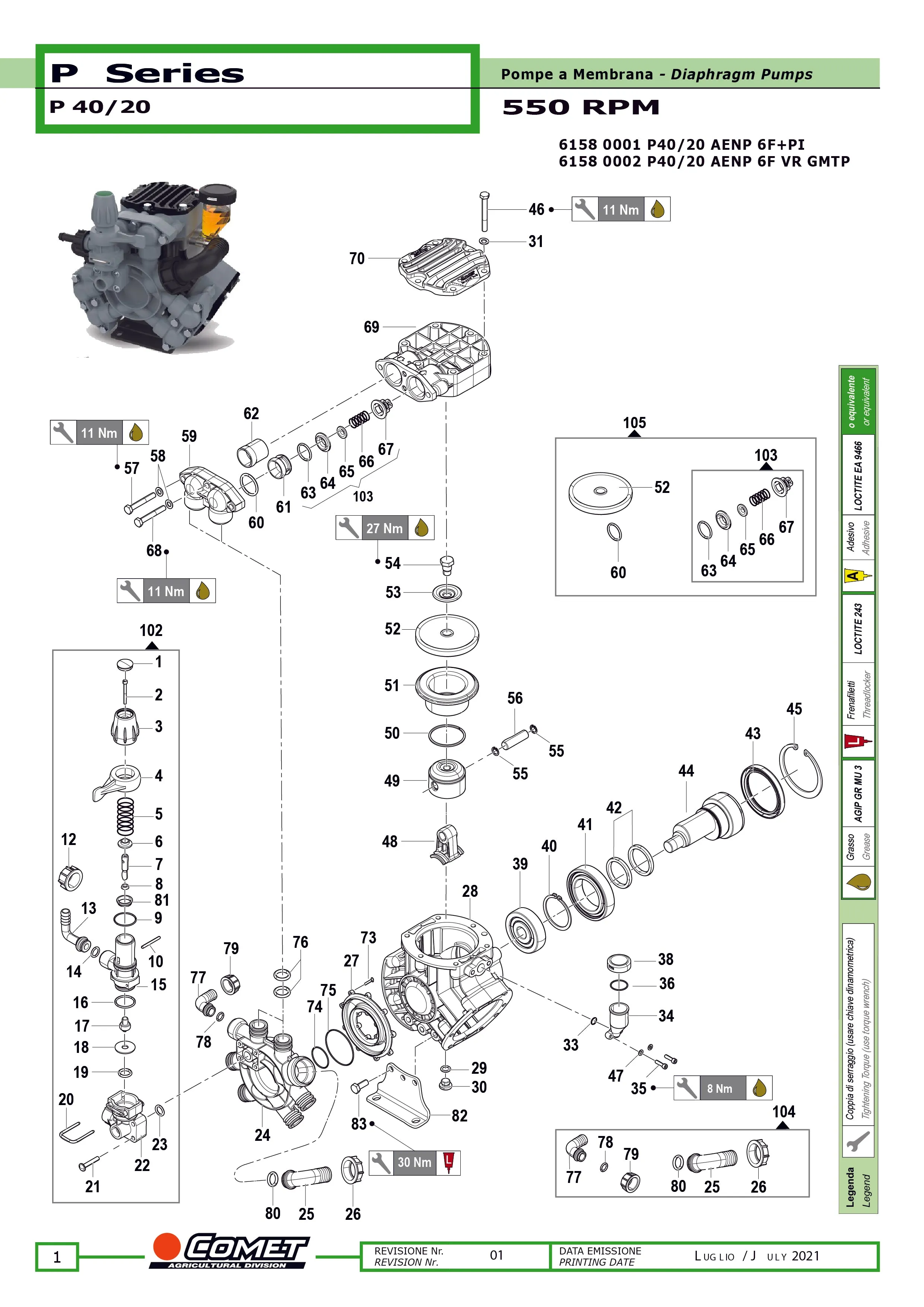 P40 SOFT WASH SYSTEM by COMET PUMPS (N7348) PULL START