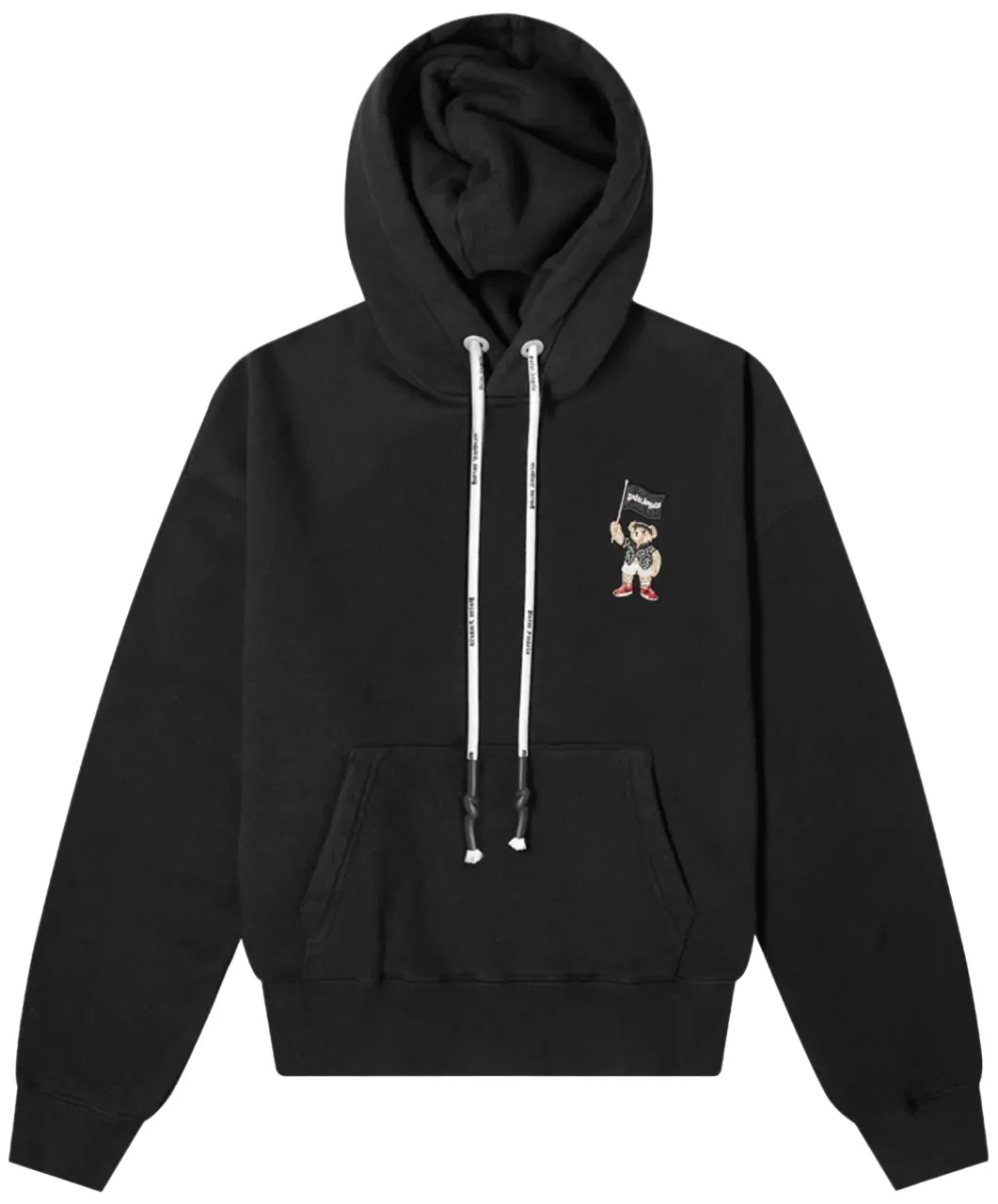 Palm Angels Small Pirate Bear Hoodie Black White