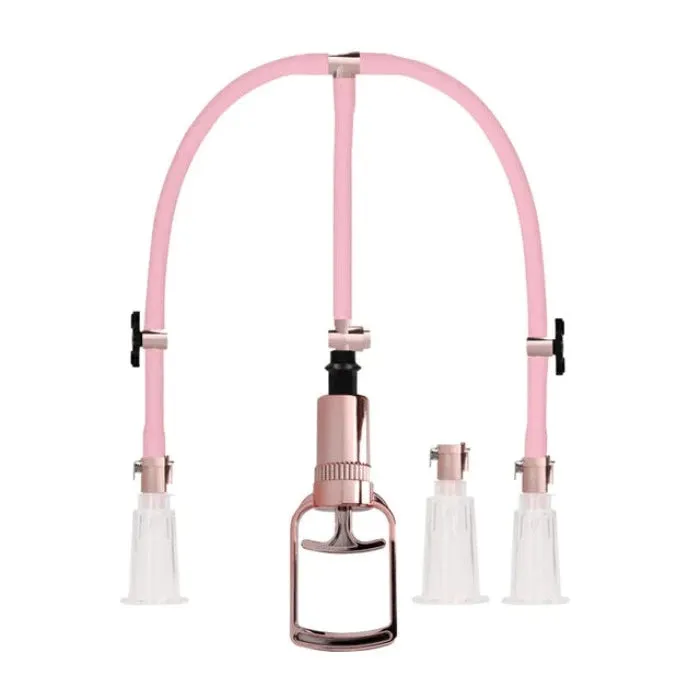 Pumped Clitoral & Nipple Pump Set -Rose Gold