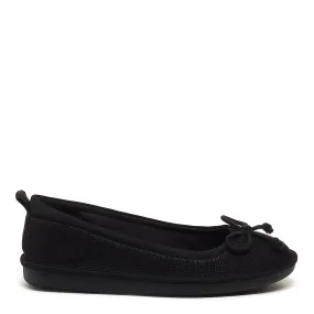 Radha Black Slip-On Casual Flat Shoes