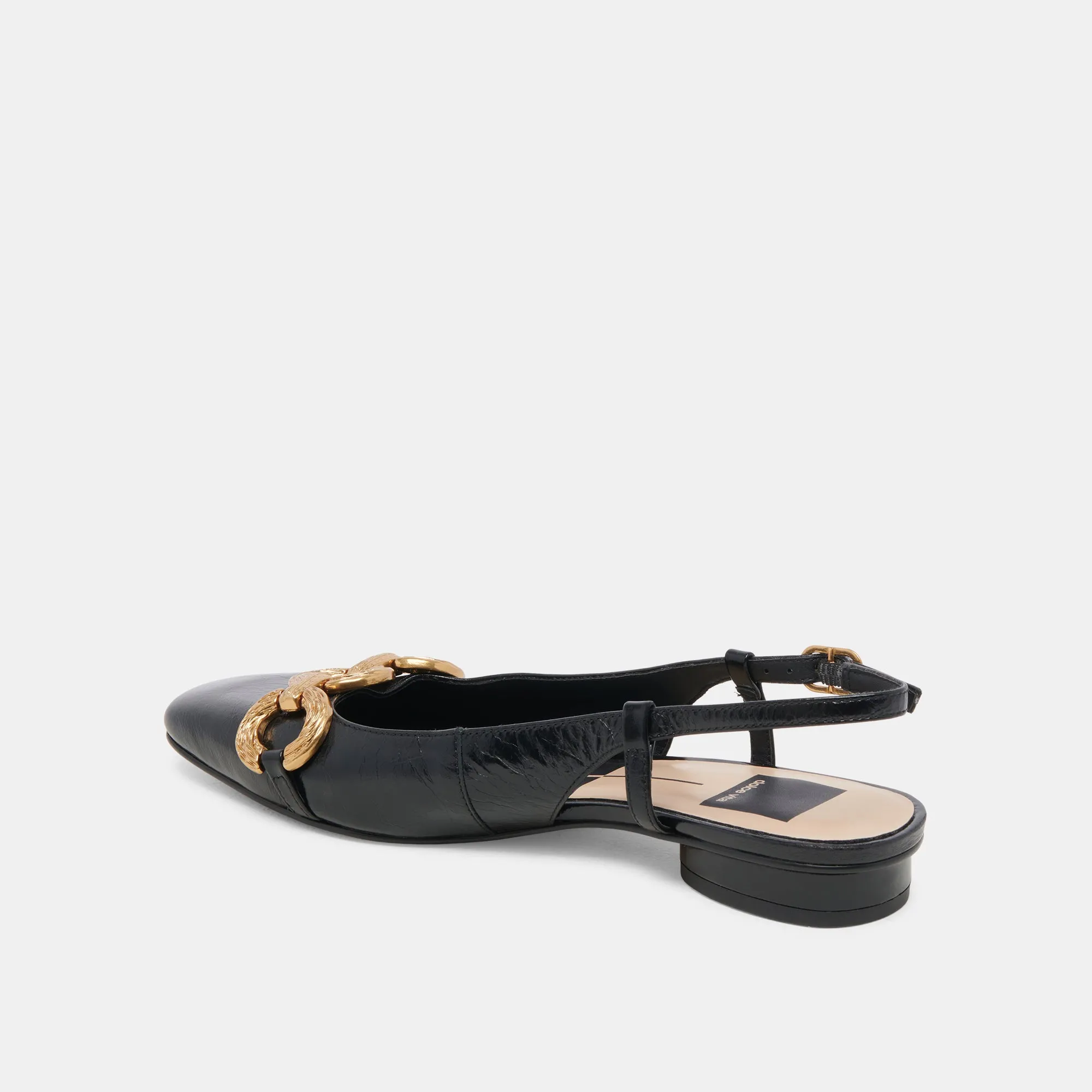 RAMANO FLATS MIDNIGHT CRINKLE PATENT