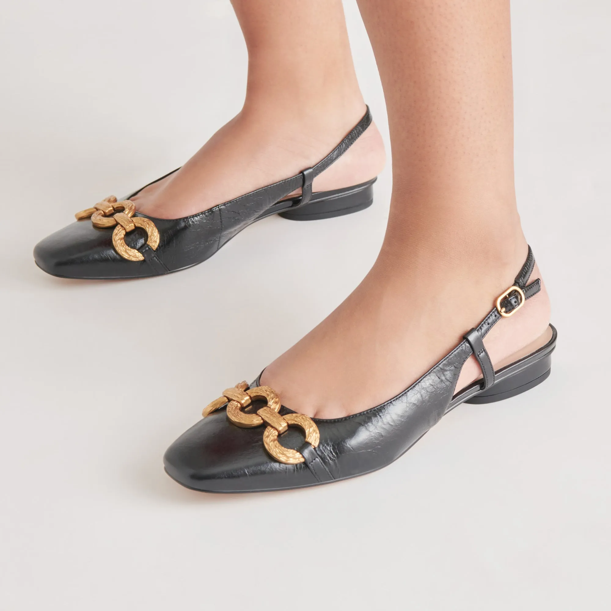 RAMANO FLATS MIDNIGHT CRINKLE PATENT