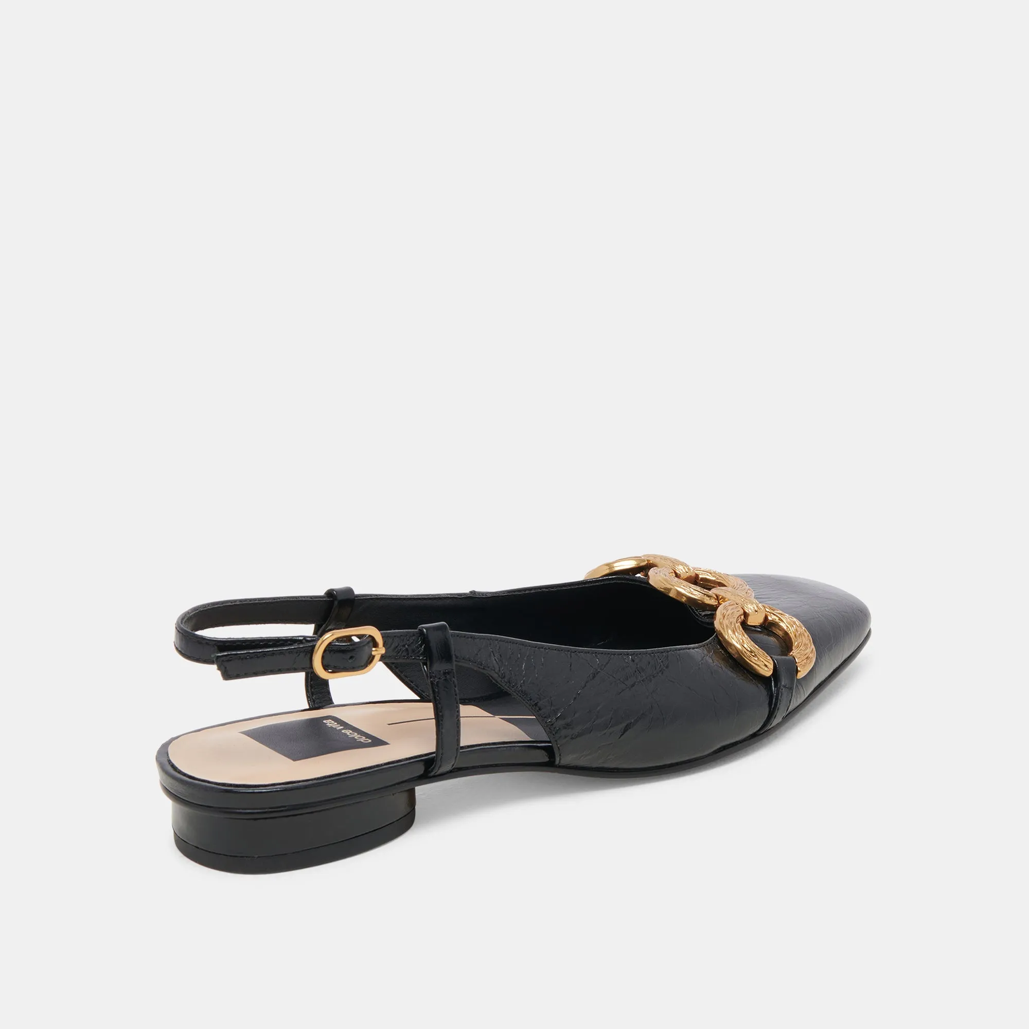 RAMANO FLATS MIDNIGHT CRINKLE PATENT