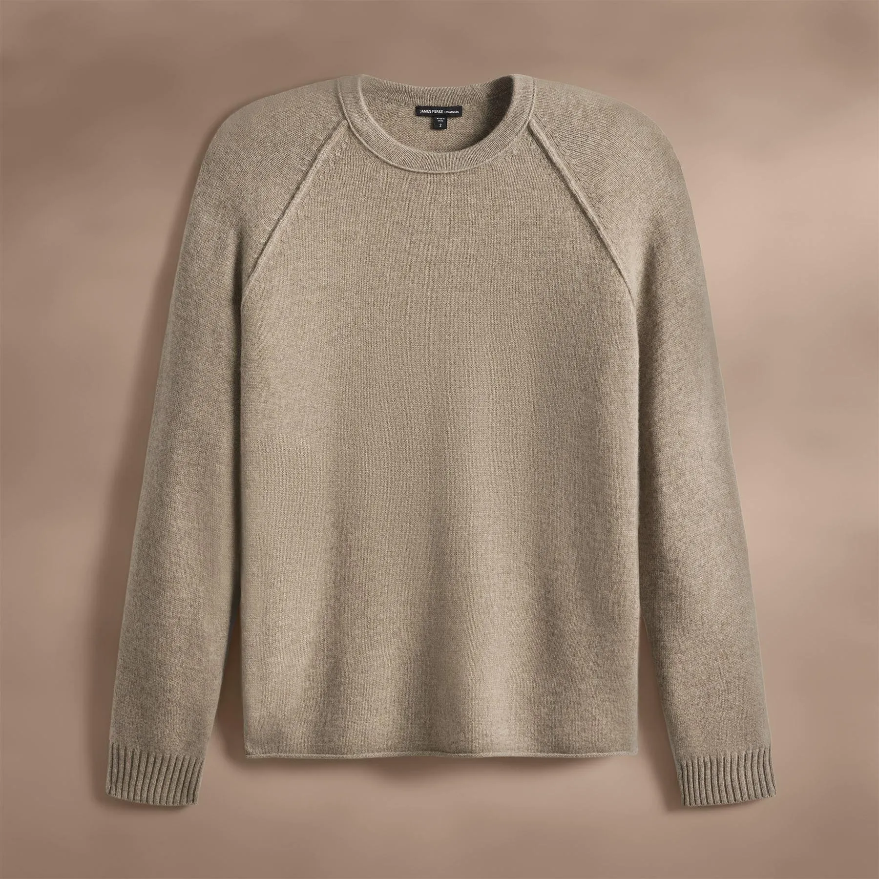 Recycled Cashmere Raglan Crew - Coyote