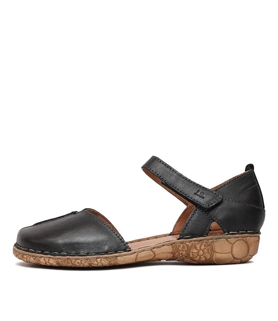 Rosalie 42 Black Leather Flats