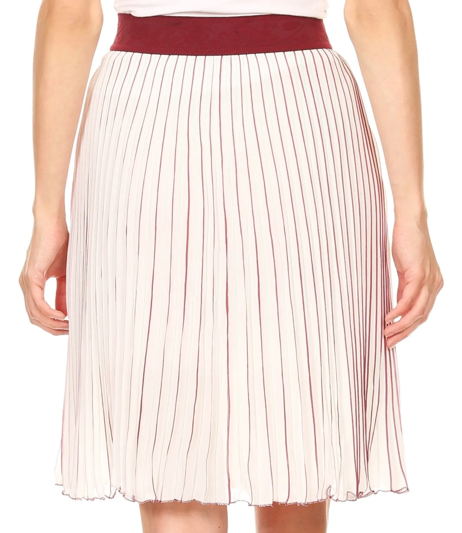 Sakkas Amira Accordion Pleated Midi Crepe Slim Skirt with Elastic Waist