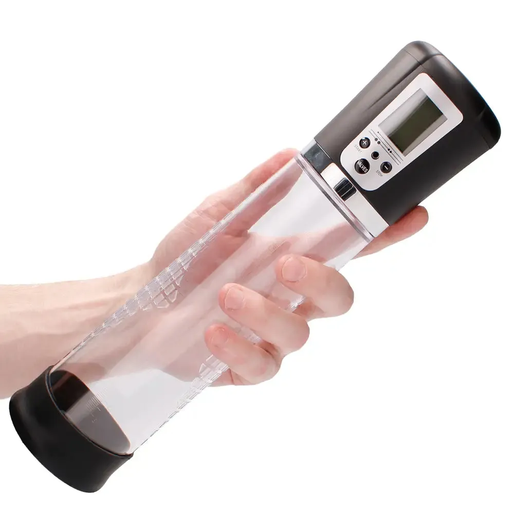 Shots Clear Premium Rechargeable Automatic Lcd Penis Pump