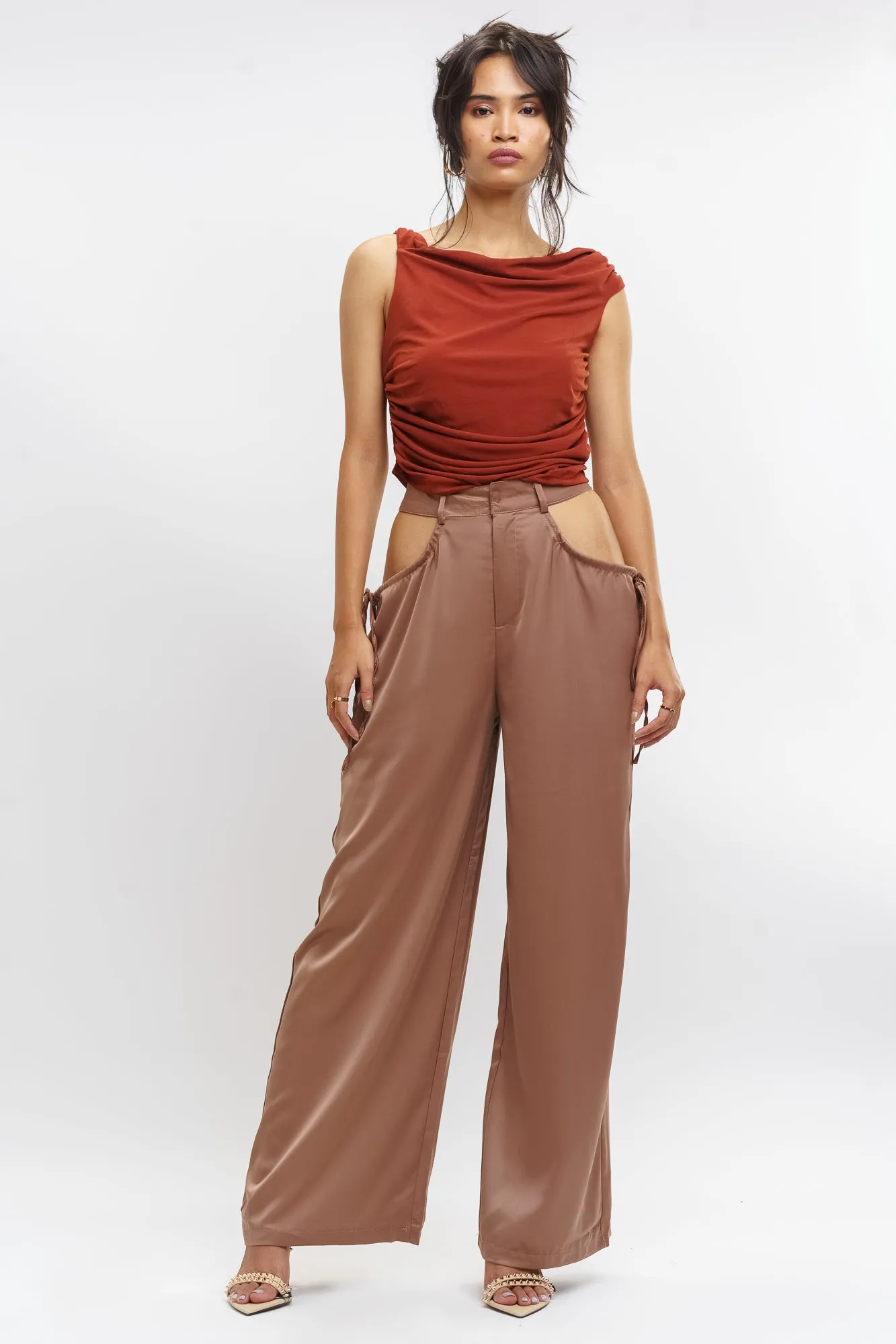 Side Cut Drawstring Pants