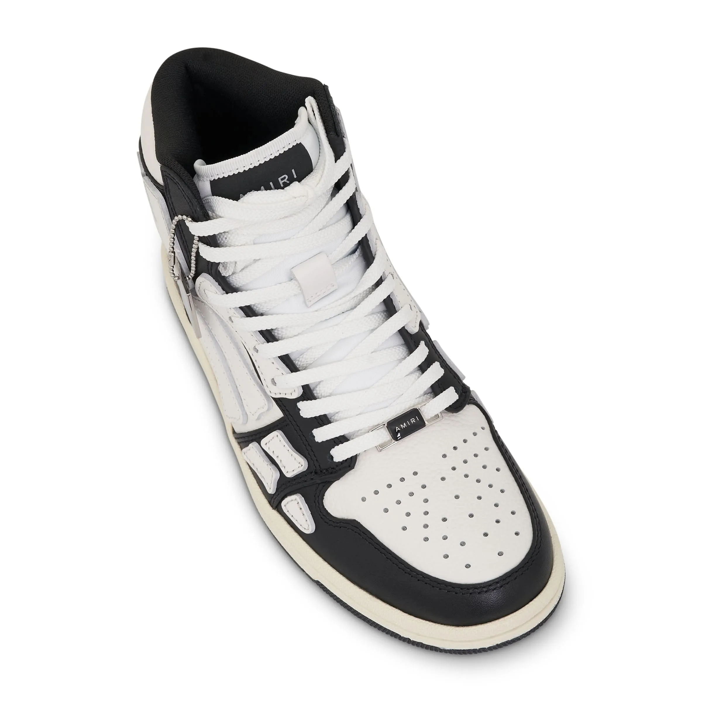 Skeleton High Leather Sneaker in Black/White