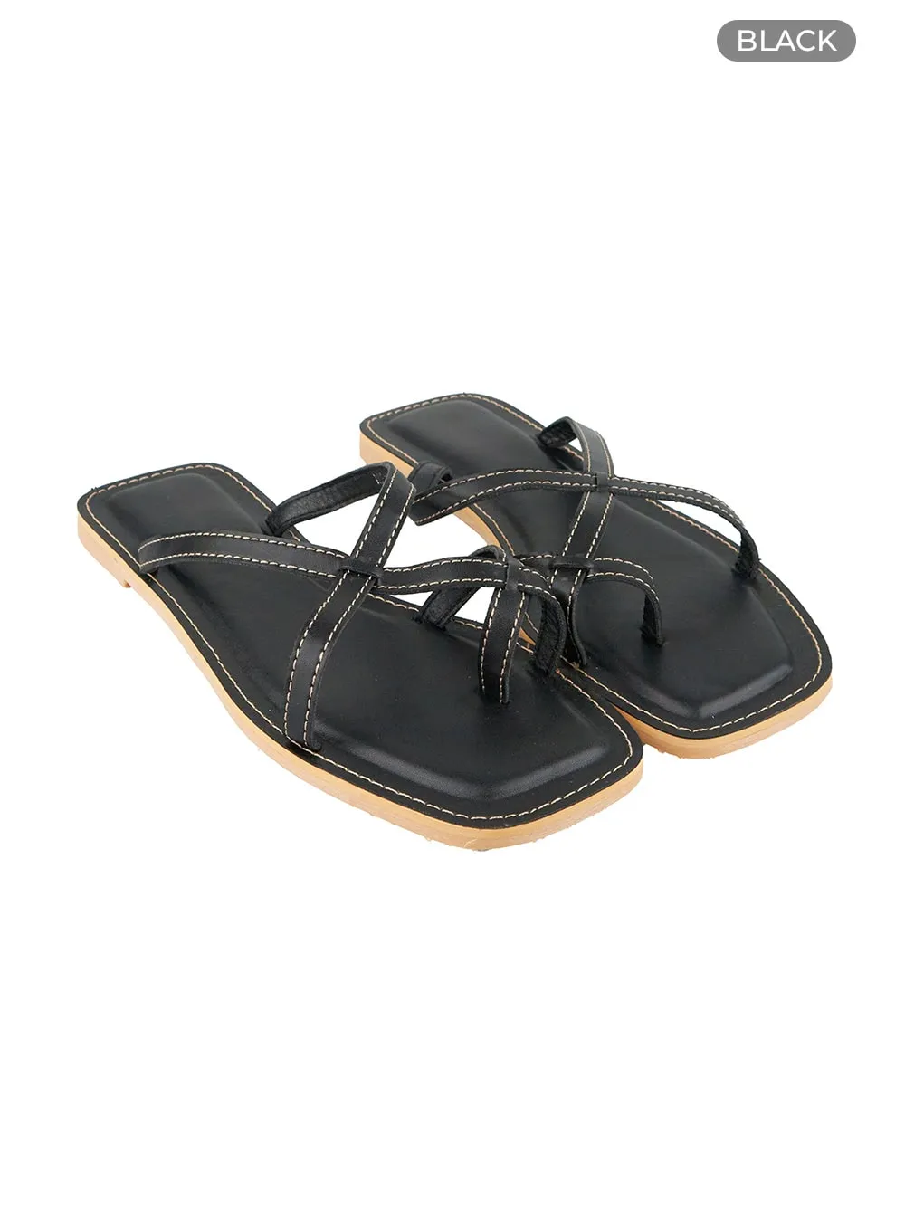 Stitched Cross Sandals OY424