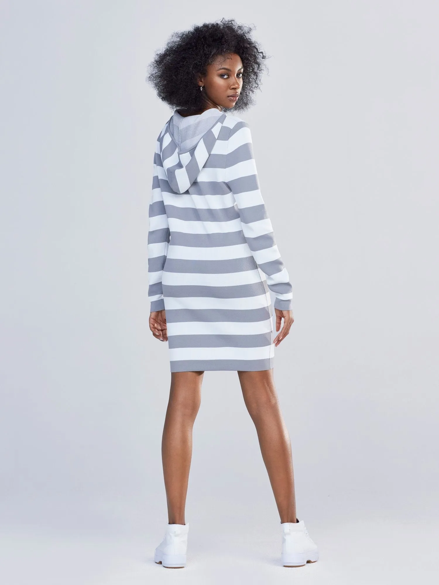 Stripe Hoodie Dress