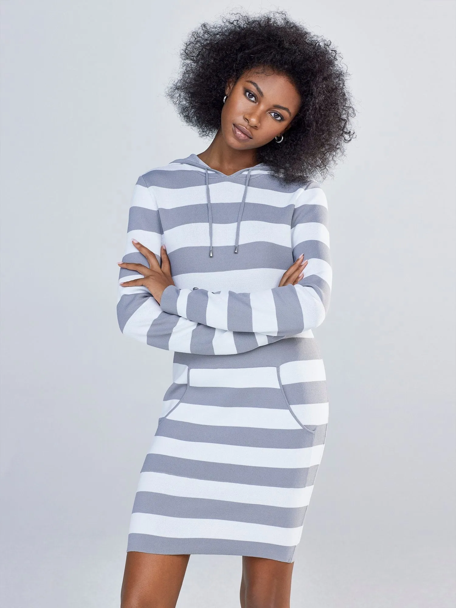 Stripe Hoodie Dress