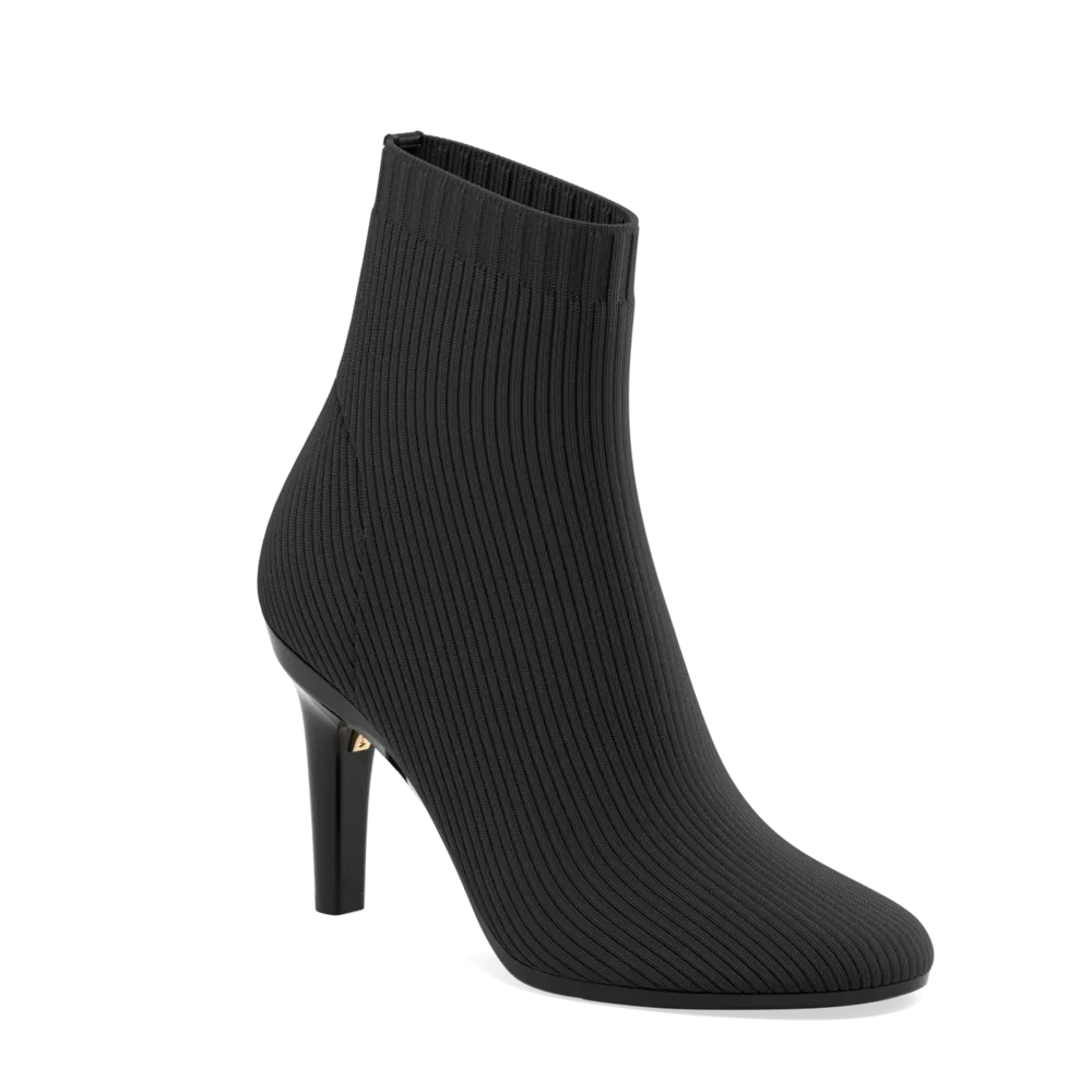 The Josie Bootie - Coal Knit 4 Stiletto