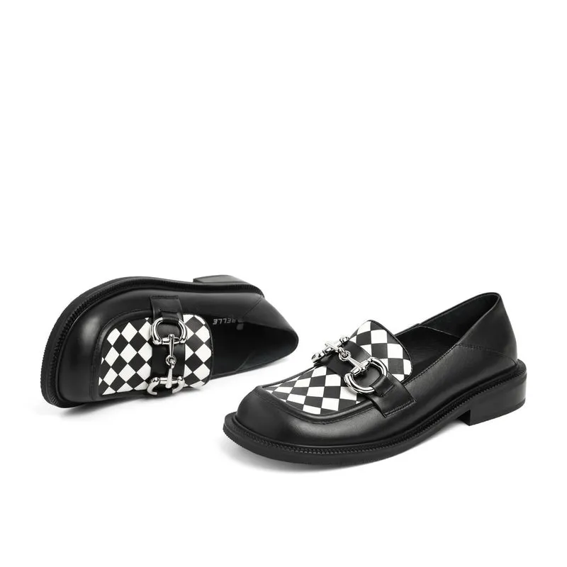 Thick Bottom Square Head Cool Loafers