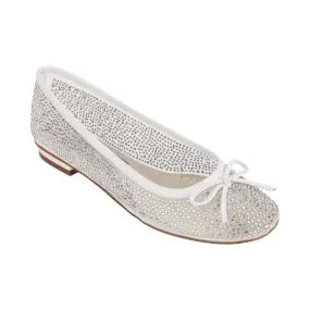 Twinkle Flat in White Satin