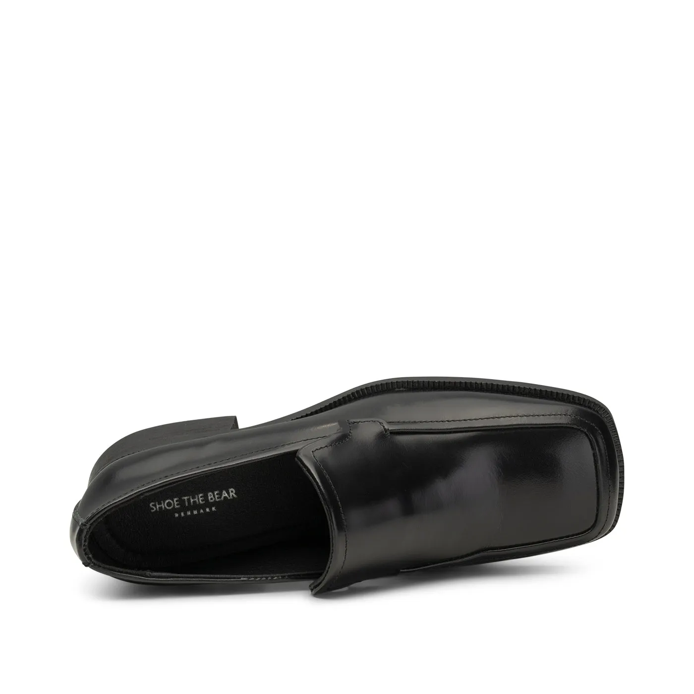 Ulla loafer leather - BLACK HIGH SHINE