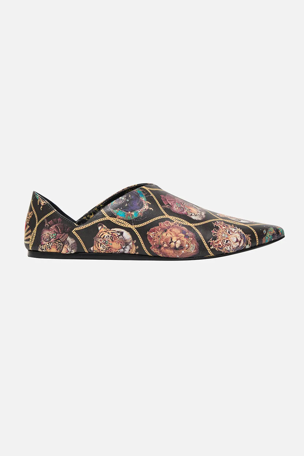 VENETIAN SLIPPER WITH COLLAPSABLE HEEL JAGGIS JEWELS