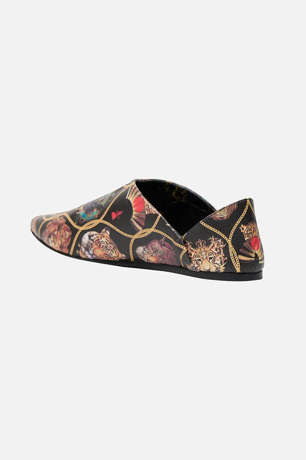 VENETIAN SLIPPER WITH COLLAPSABLE HEEL JAGGIS JEWELS