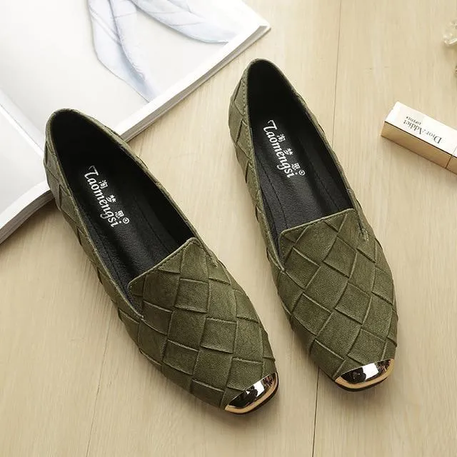 Weaved Flat Shoes For Women