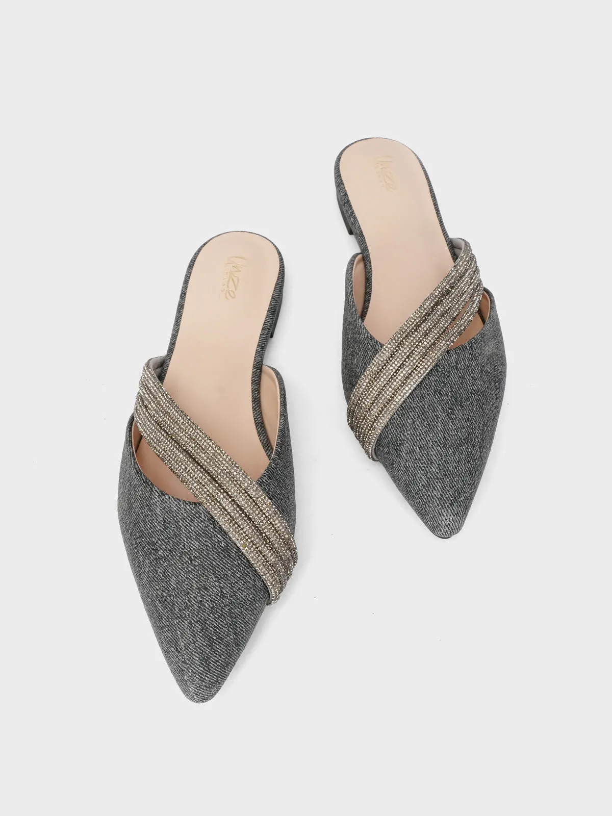 Women "MACARIA" Pointed Slide-in Slippers