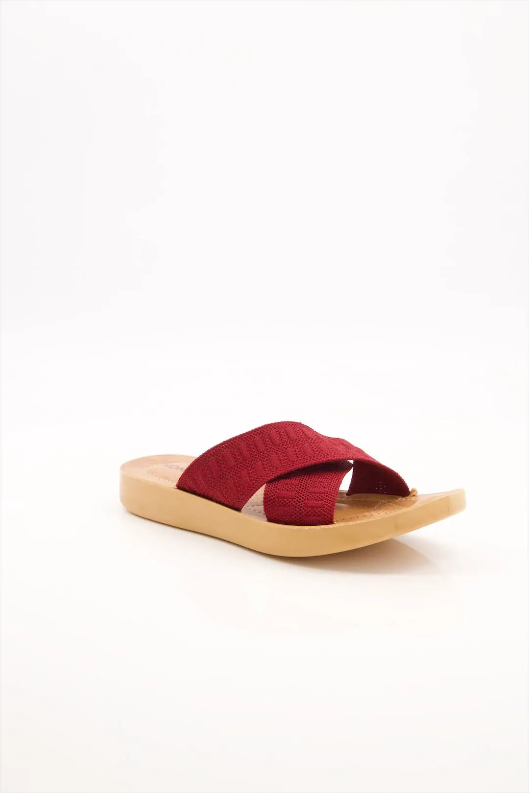 women synthetic maroon slipper