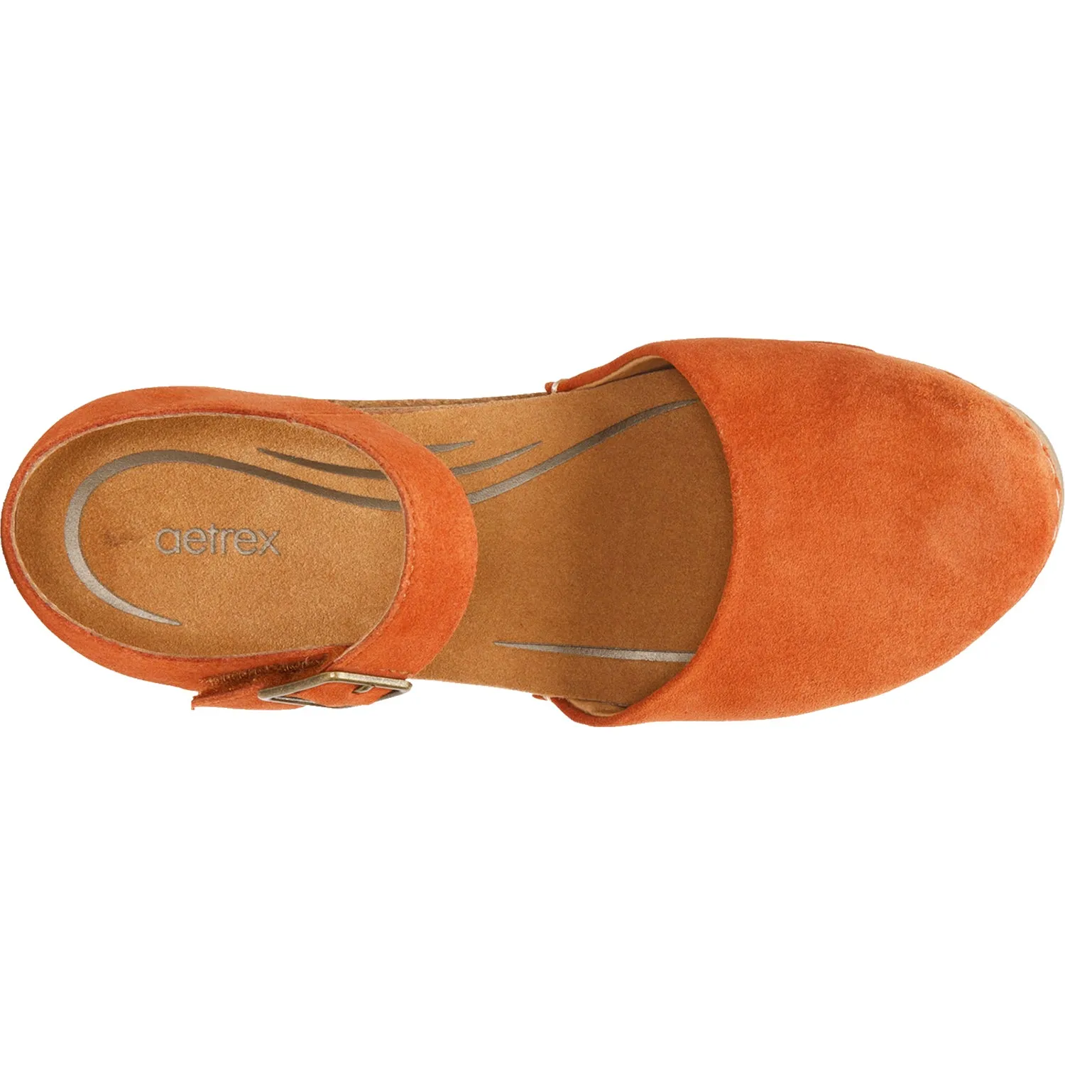 Women's Aetrex Finley Rust Suede