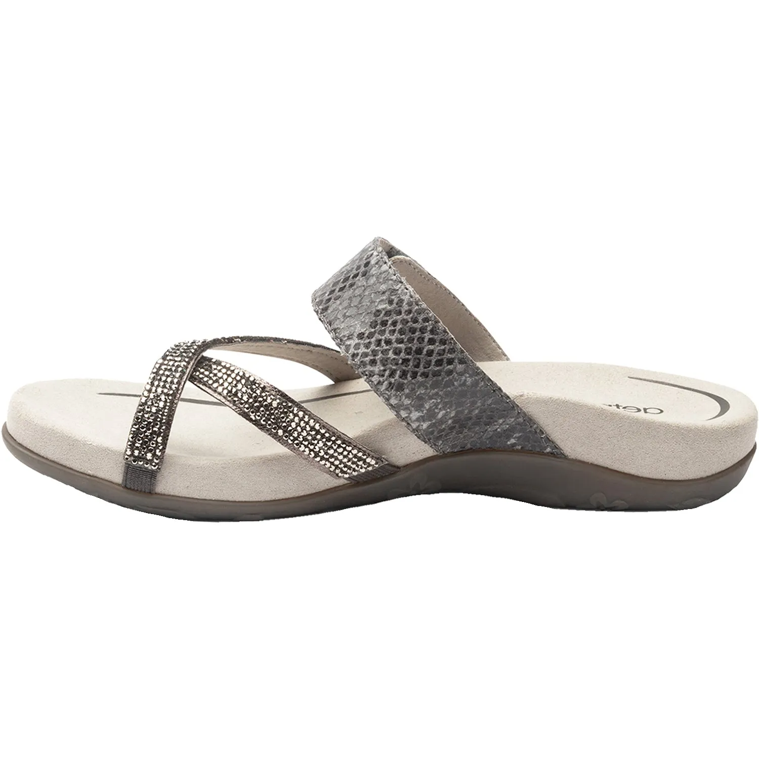 Women's Aetrex Izzy Pewter Sparkle Synthetic