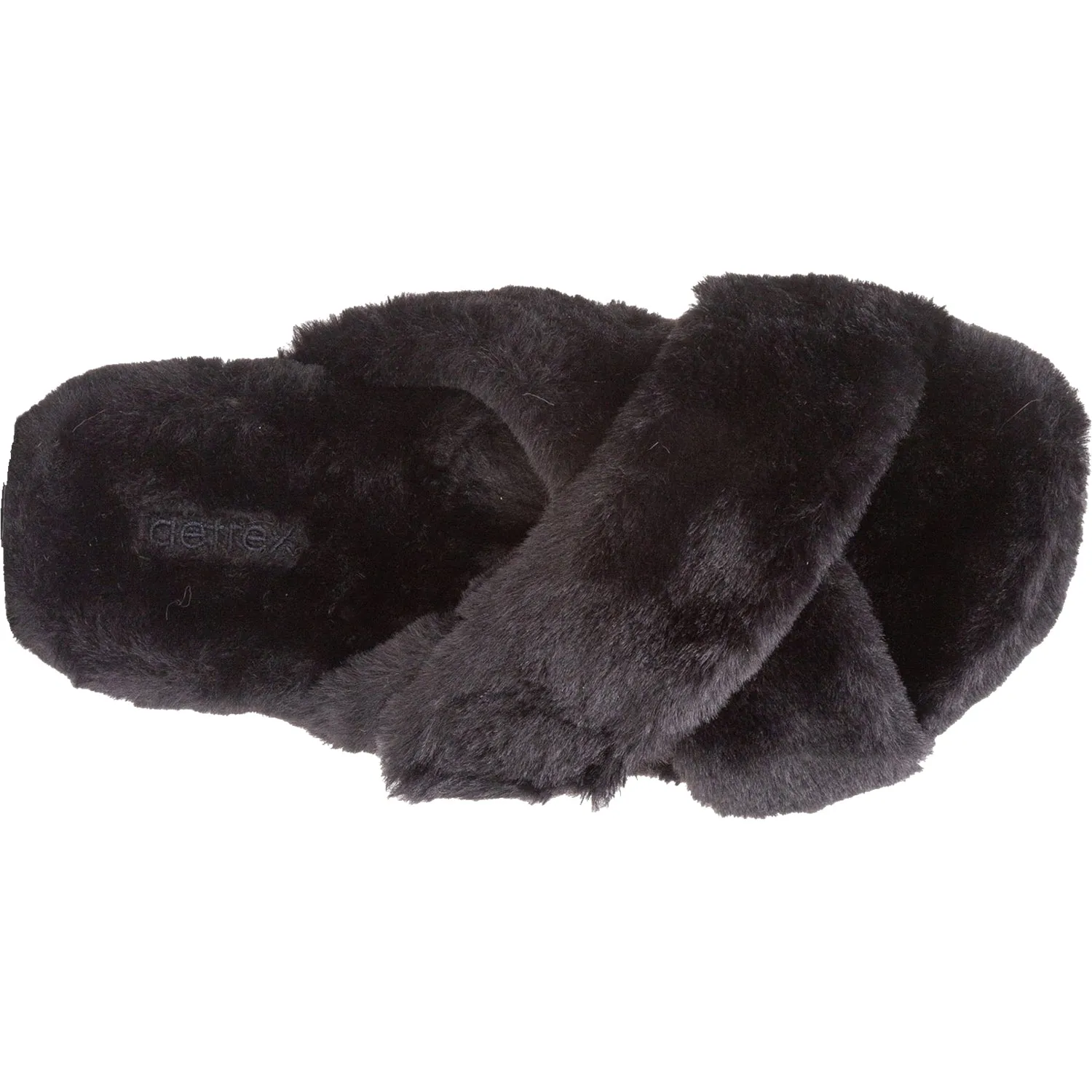 Women's Aetrex Penelope Black Faux Fur