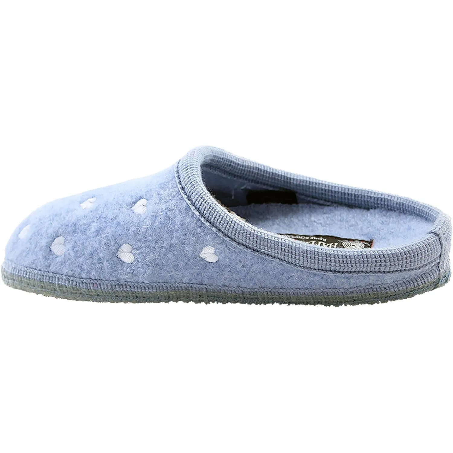 Women's Haflinger Hearts Powder Blue Wool