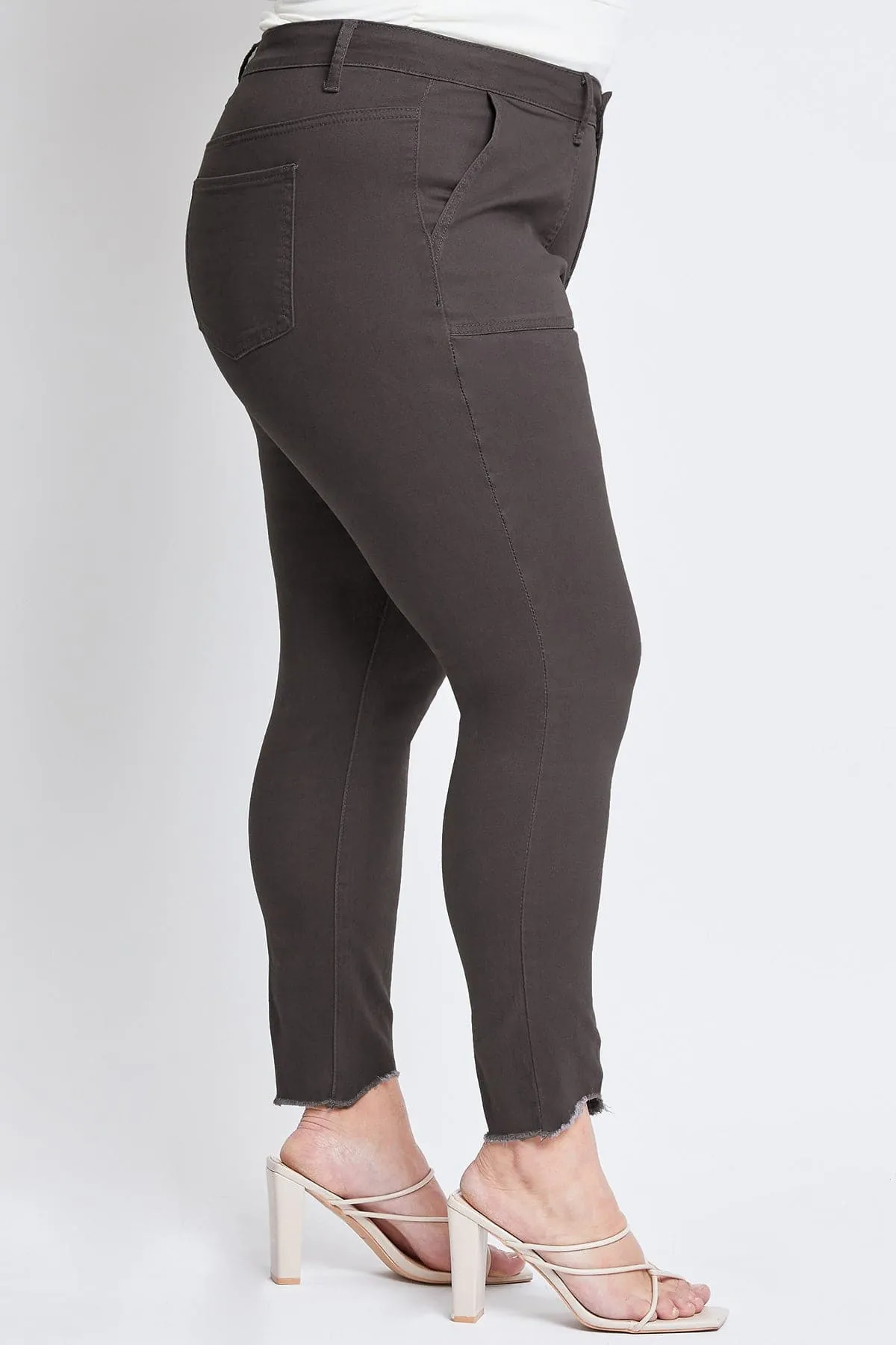 Women's Plus Size Raw Hem Pants