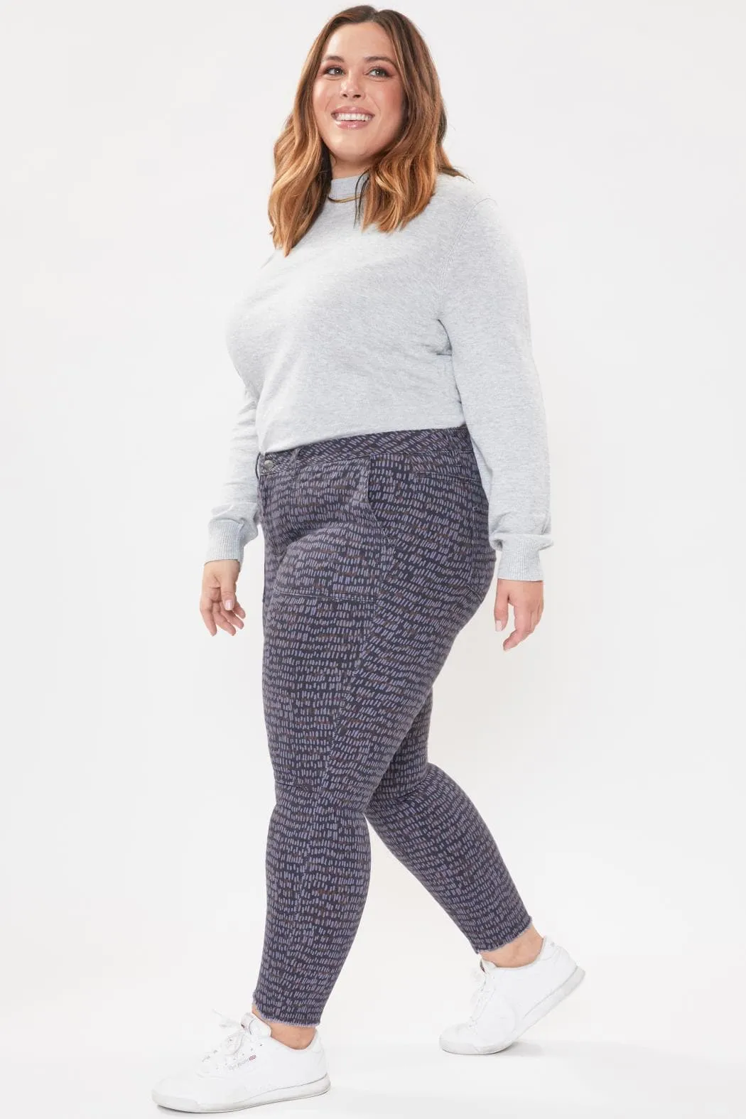 Women's Plus Size Raw Hem Pants