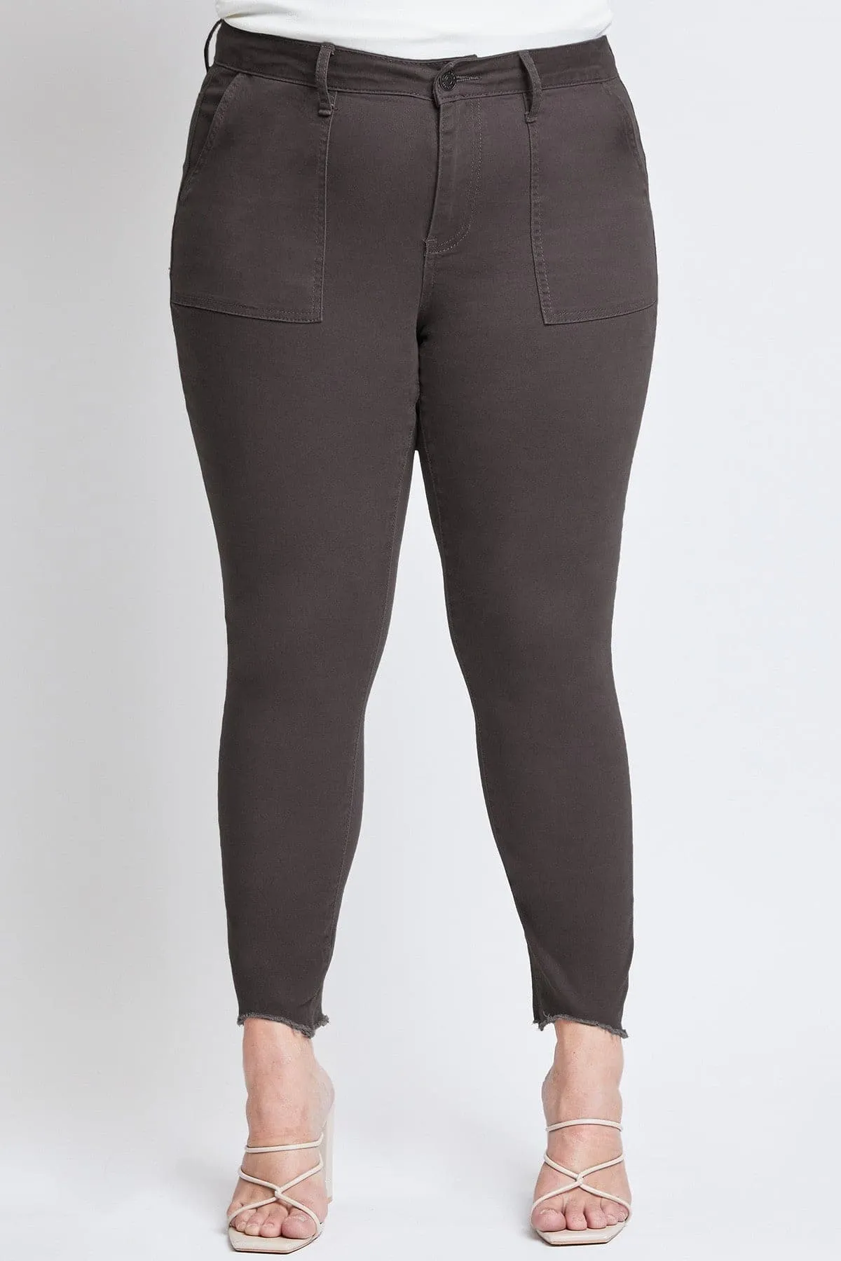 Women's Plus Size Raw Hem Pants