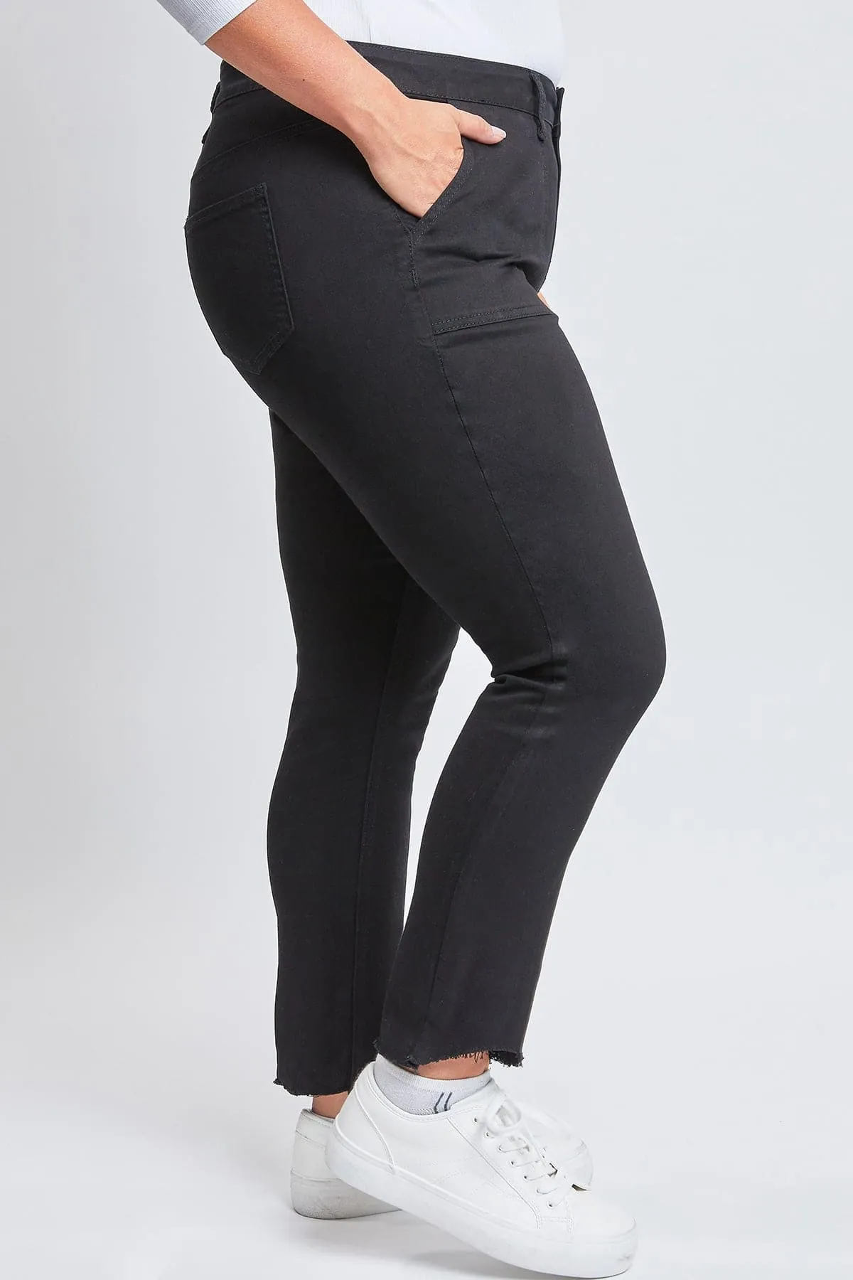 Women's Plus Size Raw Hem Pants